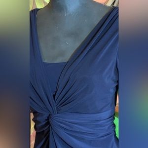 NWT CHAPS Wrap Dress Party Dressy
Cocktail Midi Color Navy Blue Size M